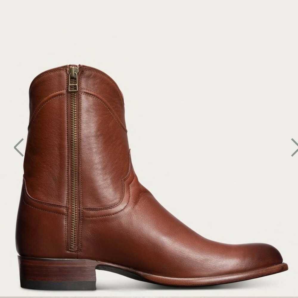 Tecovas “The Dean” Mens Cowboy Boot 10 D-Average Bourbon Calf, Calfskin.